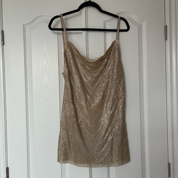 SNDYS Gold Glitter Dress - Picture 5 of 12